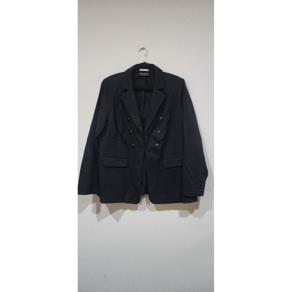 Lane Bryant The Bryant Blazer Black Ponte Womens 18 with Buttons